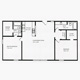 Floorplan | 1200 sf two-bedroom, two-bath